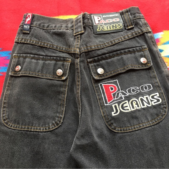 Vintage Paco Baggy Skater Streetwear Black Jeans (Boys 10) - Picture 4 of 11